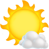 🌤️ Sun Behind Small Cloud Emoji on Twitter Emoji Stickers 13.1