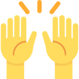 Raising Hands on Twitter Twemoji 2.0
