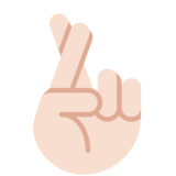 Crossed Fingers: Light Skin Tone on Twitter Twemoji 2.1
