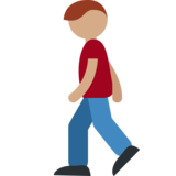 Person Walking: Medium Skin Tone on Twitter Twemoji 2.1
