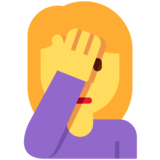 Person Facepalming on Twitter Twemoji 2.1.2