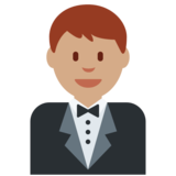 Person in Tuxedo: Medium Skin Tone on Twitter Twemoji 2.1.2
