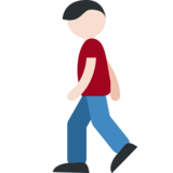 Person Walking: Light Skin Tone on Twitter Twemoji 2.1.2