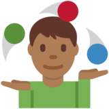 Man Juggling: Medium-Dark Skin Tone on Twitter Twemoji 2.2