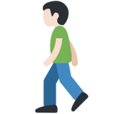 Person Walking: Light Skin Tone on Twitter Twemoji 2.2