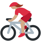 Woman Biking: Medium Skin Tone on Twitter Twemoji 2.2