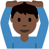 Man Gesturing OK: Dark Skin Tone on Twitter Twemoji 2.2.1
