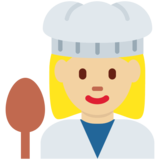 Woman Cook: Medium-Light Skin Tone on Twitter Twemoji 2.2.3