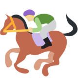 Horse Racing: Medium-Light Skin Tone on Twitter Twemoji 2.2.3