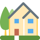 House with Garden on Twitter Twemoji 2.2.3