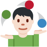 Person Juggling: Light Skin Tone on Twitter Twemoji 2.2.3