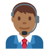 Man Office Worker: Medium-Dark Skin Tone on Twitter Twemoji 2.2.3