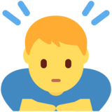 Man Bowing on Twitter Twemoji 2.2.3