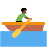 Man Rowing Boat: Dark Skin Tone on Twitter Twemoji 2.2.3