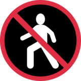 No Pedestrians on Twitter Twemoji 2.2.3