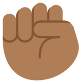 Raised Fist: Medium-Dark Skin Tone on Twitter Twemoji 2.2.3