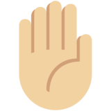 Raised Hand: Medium-Light Skin Tone on Twitter Twemoji 2.2.3