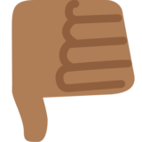 Thumbs Down: Medium-Dark Skin Tone on Twitter Twemoji 2.2.3