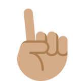 Index Pointing Up: Medium Skin Tone on Twitter Twemoji 2.2.3
