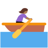 Woman Rowing Boat: Medium-Dark Skin Tone on Twitter Twemoji 2.2.3