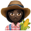 Woman Farmer: Dark Skin Tone on WhatsApp 2.17