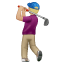 Person Golfing: Medium-Light Skin Tone on WhatsApp 2.17