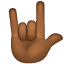 Love-You Gesture: Medium-Dark Skin Tone on WhatsApp 2.17