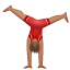 Man Cartwheeling: Medium Skin Tone on WhatsApp 2.17