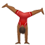 Man Cartwheeling: Medium-Dark Skin Tone on WhatsApp 2.17