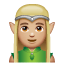 Man Elf: Medium-Light Skin Tone on WhatsApp 2.17