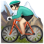 Man Mountain Biking: Light Skin Tone on WhatsApp 2.17