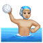 Man Playing Water Polo: Medium-Light Skin Tone on WhatsApp 2.17