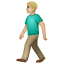 Man Walking: Medium-Light Skin Tone on WhatsApp 2.17