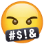 Face with Symbols on Mouth on WhatsApp 2.17