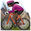 Woman Mountain Biking: Dark Skin Tone on WhatsApp 2.17