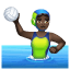 Woman Playing Water Polo: Dark Skin Tone on WhatsApp 2.17