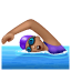 Woman Swimming: Medium Skin Tone on WhatsApp 2.17