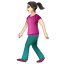 Woman Walking: Light Skin Tone on WhatsApp 2.17