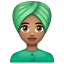 Woman Wearing Turban: Medium Skin Tone on WhatsApp 2.17