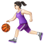 Woman Bouncing Ball: Light Skin Tone on WhatsApp 2.17