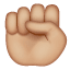 Raised Fist: Medium-Light Skin Tone on WhatsApp 2.19.7