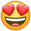 Smiling Face with Heart-Eyes on WhatsApp 2.19.7