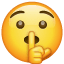 Shushing Face on WhatsApp 2.18.379