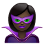 Woman Supervillain: Dark Skin Tone on WhatsApp 2.18.379
