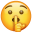 Shushing Face on WhatsApp 2.19.62