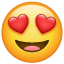 Smiling Face with Heart-Eyes on WhatsApp 2.19.175