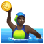 Woman Playing Water Polo: Dark Skin Tone on WhatsApp 2.19.175