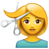 Person Getting Haircut on WhatsApp 2.19.244