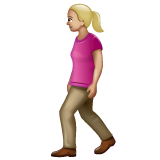 Woman Walking: Medium-Light Skin Tone on WhatsApp 2.19.244