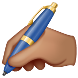 Writing Hand: Medium Skin Tone on WhatsApp 2.20.198.15